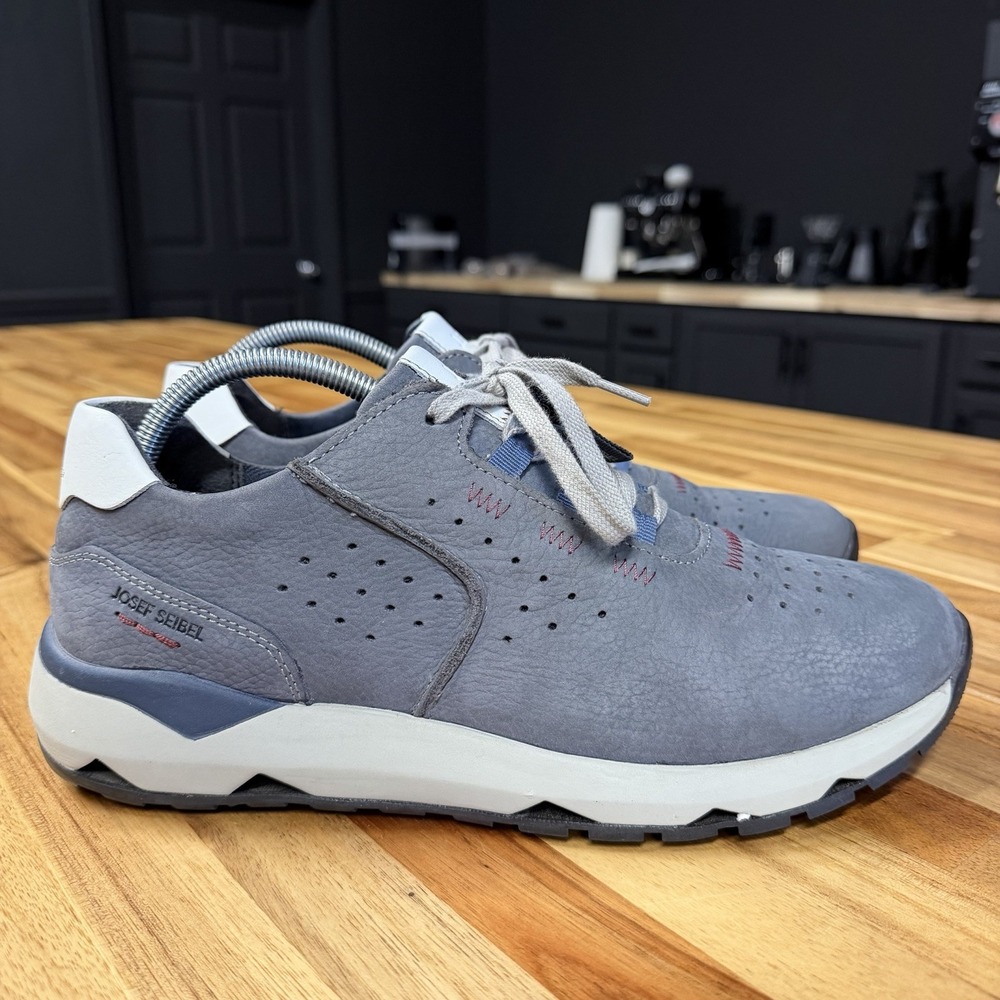 Josef Seibel Jeremiah 01 Men's Size 10 US 43 EU Gray Leather Sneakers Shoes